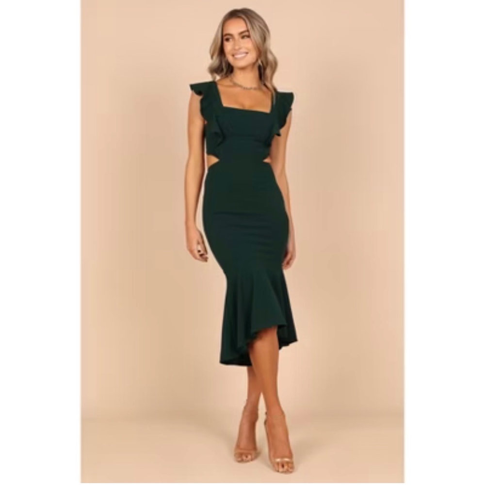 NWT Petal + Pup Yvonne Hi Lo Midi Dress  - Size US 6 - Black